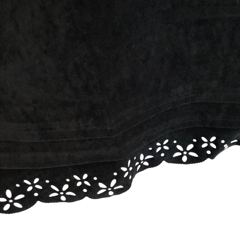 Nordstrom Clues 80s Scalloped Hem Cocktail Black dress size 6 - Picture 5 of 9